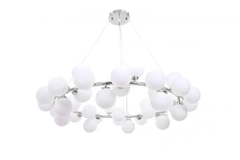 Arrediorg Lampadario di design moderno 40 luci MARSIADA W40 Cromato