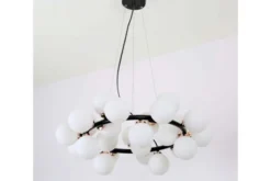Arrediorg Lampadario di design moderno 25 luci e oro caldo MARSIADA W25
