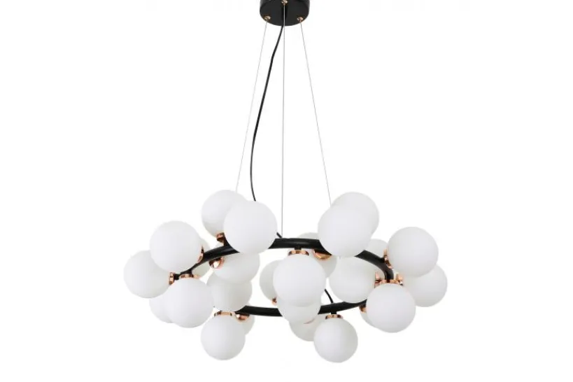Arrediorg Lampadario di design moderno 25 luci e oro caldo MARSIADA W25