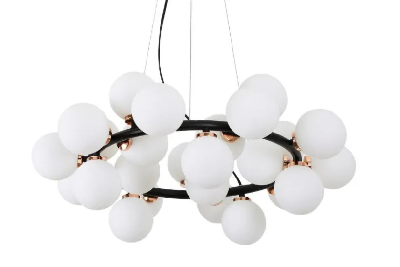 Arrediorg Lampadario di design moderno 25 luci e oro caldo MARSIADA W25