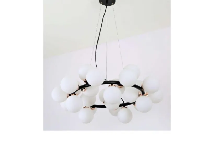 Arrediorg Lampadario di design moderno 25 luci e oro caldo MARSIADA W25