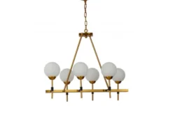 Arrediorg Lampadario di design moderno 6 luci ALDONO W6 Ottone