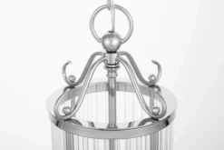 Arrediorg Lampadario di design moderno in metallo cromato e vetro BOSTON W3