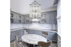 Arrediorg Lampadario di design moderno in metallo cromato e vetro BOSTON W6