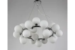 Arrediorg Lampadario 25 luci a sfere in vetro MARSIADA W25 Cromo
