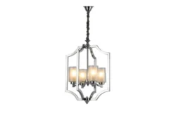 Arrediorg Lampadario moderno con gabbia cromata VIGATTO W4