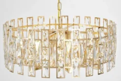 Arrediorg LAMPADARIO MODERNO IN CRISTALLO ORO FIORINA D60