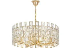 Arrediorg LAMPADARIO MODERNO IN CRISTALLO ORO FIORINA D60