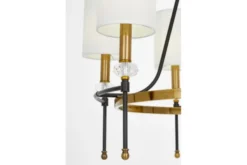 Arrediorg LAMPADARIO MODERNO IN CRISTALLO E OTTONE RODEZIO W6