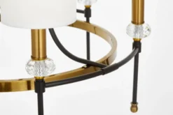 Arrediorg LAMPADARIO MODERNO IN CRISTALLO E OTTONE RODEZIO W6