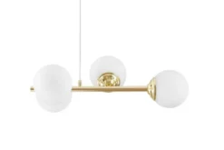 Arrediorg Lampadario oro con piastra 6 sfere FINO W6