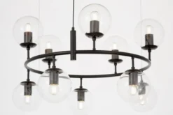 Arrediorg Lampadario rotondo con sfere trasparenti CEREDO NEO W10