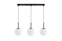 Arrediorg LAMPADA TRIPLA MODERNA NERA FREDICA W3 PRO