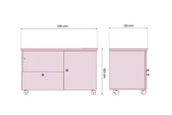 Arrediorg Laterale su ruote per scrivania PRESTIGE 100 cm