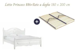 Arrediorg Letto Bianco 180 x 200 Princess 886 colore Bianco