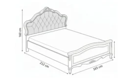 Arrediorg Letto classico alla francese 140 X 200 Bella 905