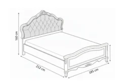 Arrediorg Letto classico con testata imbottita 160 X 200 Bella 905