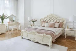 Arrediorg Letto classico imbottito con cornice in legno 180 X 200 BELLA 976