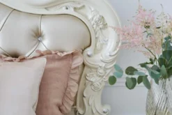 Arrediorg Letto classico imbottito con cornice in legno 180 X 200 BELLA 976