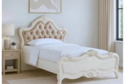 Arrediorg Letto classico imbottito una piazza e mezza legno 120 X 200 BELLA 978
