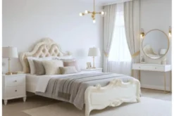 Arrediorg Letto classico imbottito una piazza e mezza legno 120 X 200 BELLA 978