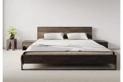 Arrediorg Letto in massello di rovere affumicato 180 x 200