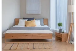 Arrediorg Letto in rovere naturale oliato matrimoniale 180 x 200