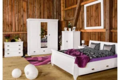 Arrediorg Letto massello pino 160x200 con cassetti toscano shabby