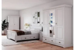 Arrediorg Letto massello pino 160x200 con cassetti toscano shabby