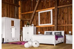 Arrediorg Letto massello pino 160x200 con cassetti toscano shabby