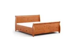 Arrediorg Letto matrimoniale legno massello con cassetti 180x200 shabby toscano