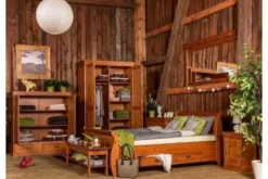 Arrediorg Letto matrimoniale legno massello con cassetti 180x200 shabby toscano