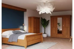 Arrediorg Letto matrimoniale legno massello con cassetti 180x200 shabby toscano
