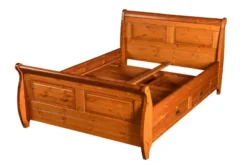 Arrediorg Letto matrimoniale legno massello con cassetti 180x200 shabby toscano