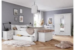 Arrediorg Letto shabby chic matrimoniale pino massello 160x200