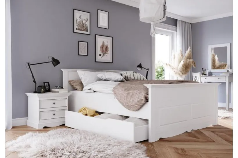 Arrediorg Letto shabby chic pino massello 180x200