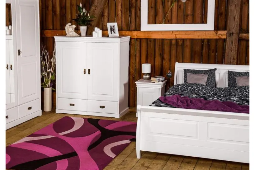 Arrediorg Letto shabby toscano in legno massello pino 180x200