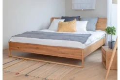 Arrediorg Letto 140x200 in rovere massello naturale oliato design moderno