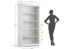 Arrediorg Libreria legno massello bianca stile shabby toscano