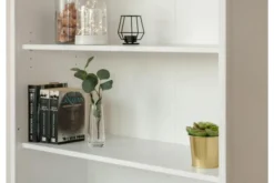 Arrediorg Libreria legno massello bianca stile shabby toscano