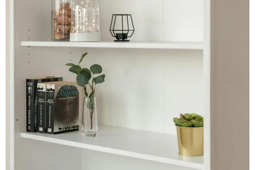 Arrediorg Libreria legno massello bianca stile shabby toscano