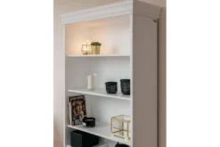 Arrediorg Libreria legno massello bianca stile shabby toscano