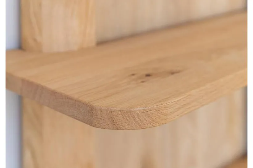 Arrediorg Libreria sospesa moderna in legno naturale massello