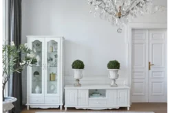 Arrediorg Madia porta TV stile provenzale bianco Princess 861