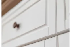 Arrediorg Madia shabby country bicolore bianco tabacco in pino massello