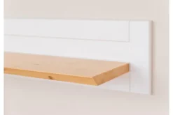 Arrediorg Mensola in legno massello di pino bianca e naturale shabby country