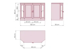 Arrediorg Mobile bar per ufficio o studio in stile classico PRESTIGE C645