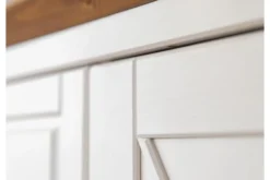 Arrediorg Mobile buffet pino massello bicolore bianco-tabacco shabby country