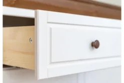 Arrediorg Mobile buffet pino massello bicolore bianco-tabacco shabby country