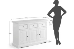 Arrediorg Mobile buffet shabby chic 3 ante pino massello